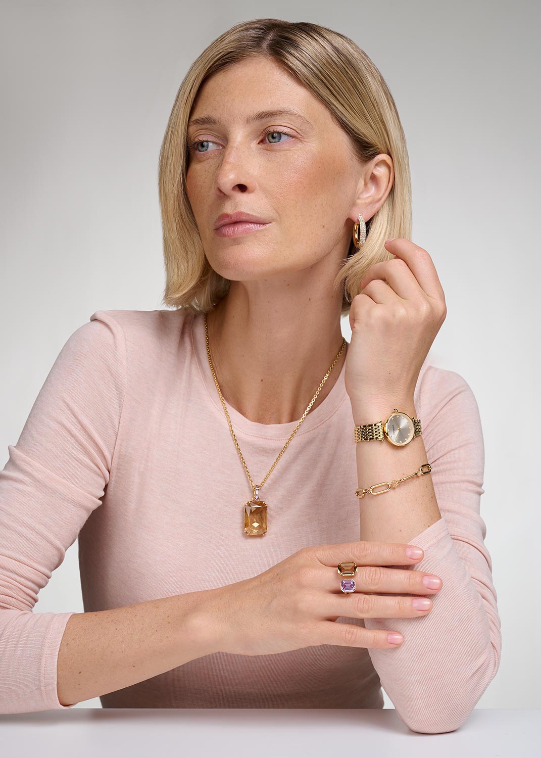 Серьги кольца Swarovski Dextera 5618305