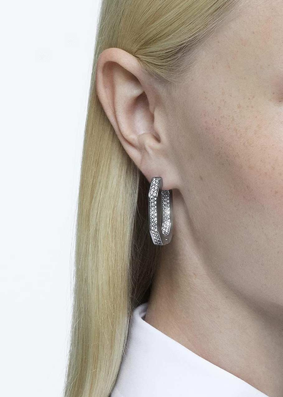 Серьги кольца Swarovski Dextera 5618308 Серьги кольца Swarovski Dextera 5618308