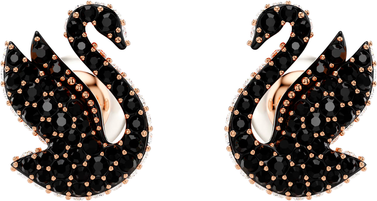 Серьги пусеты-гвоздики Swarovski Swan 5689646-DF Серьги пусеты-гвоздики Swarovski Swan 5689646-DF