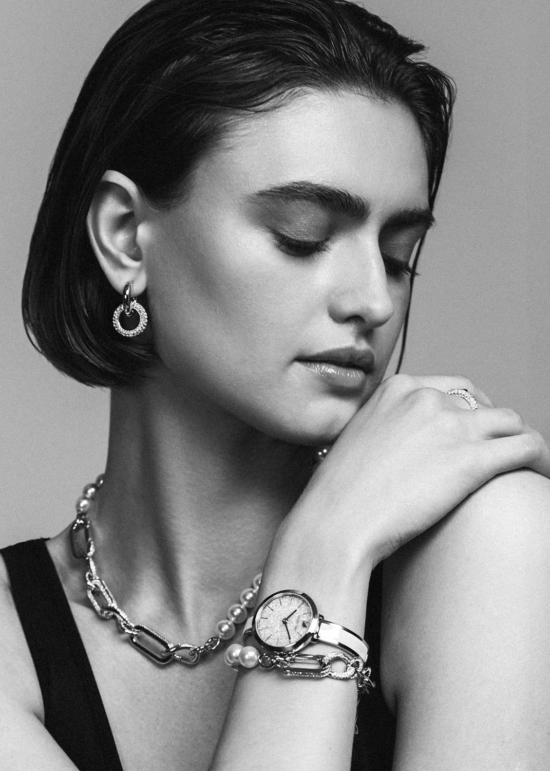 Серьги круглые Swarovski Dextera 5671807