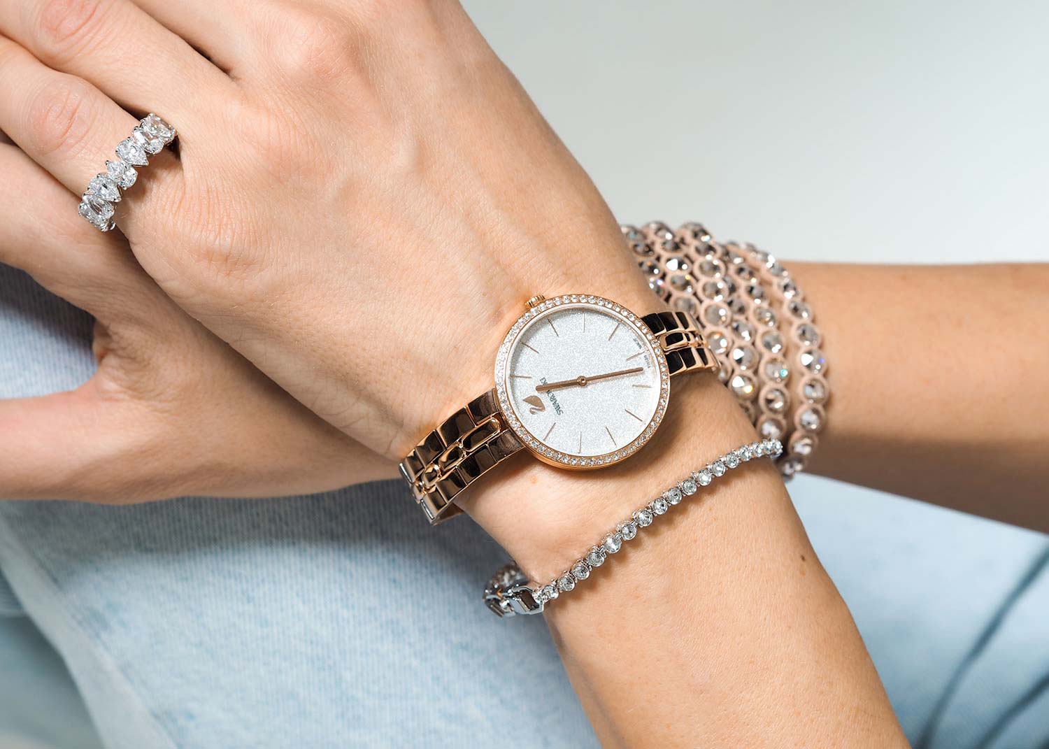 Браслет цепь Swarovski Emily 1808960 Браслет цепь Swarovski Emily 1808960
