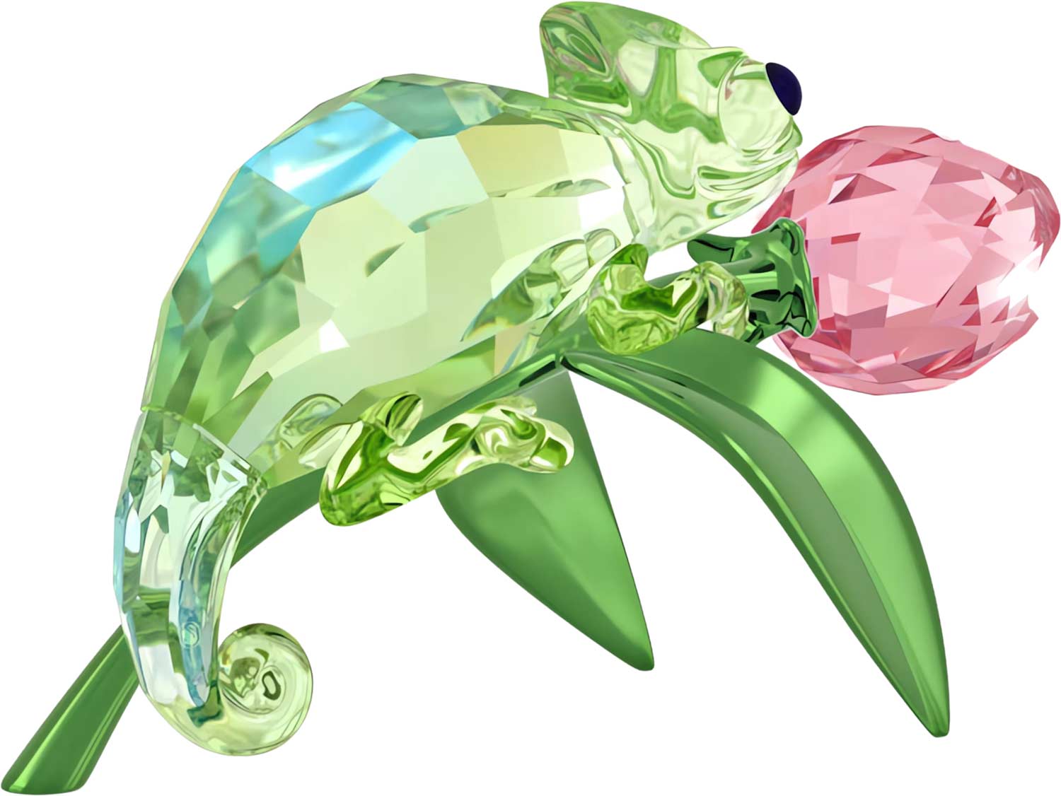 Фигурка ''Хамелеон и тюльпан'' Swarovski Idyllia 5719811 с лаком Фигурка ''Хамелеон и тюльпан'' Swarovski Idyllia 5719811 с лаком
