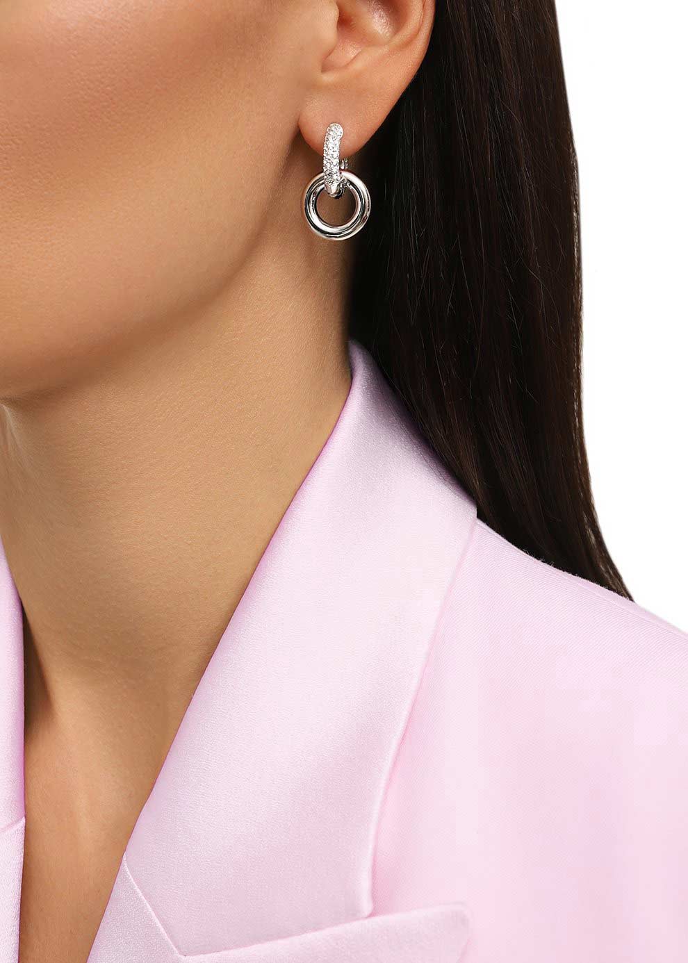 Серьги круглые Swarovski Dextera 5671807